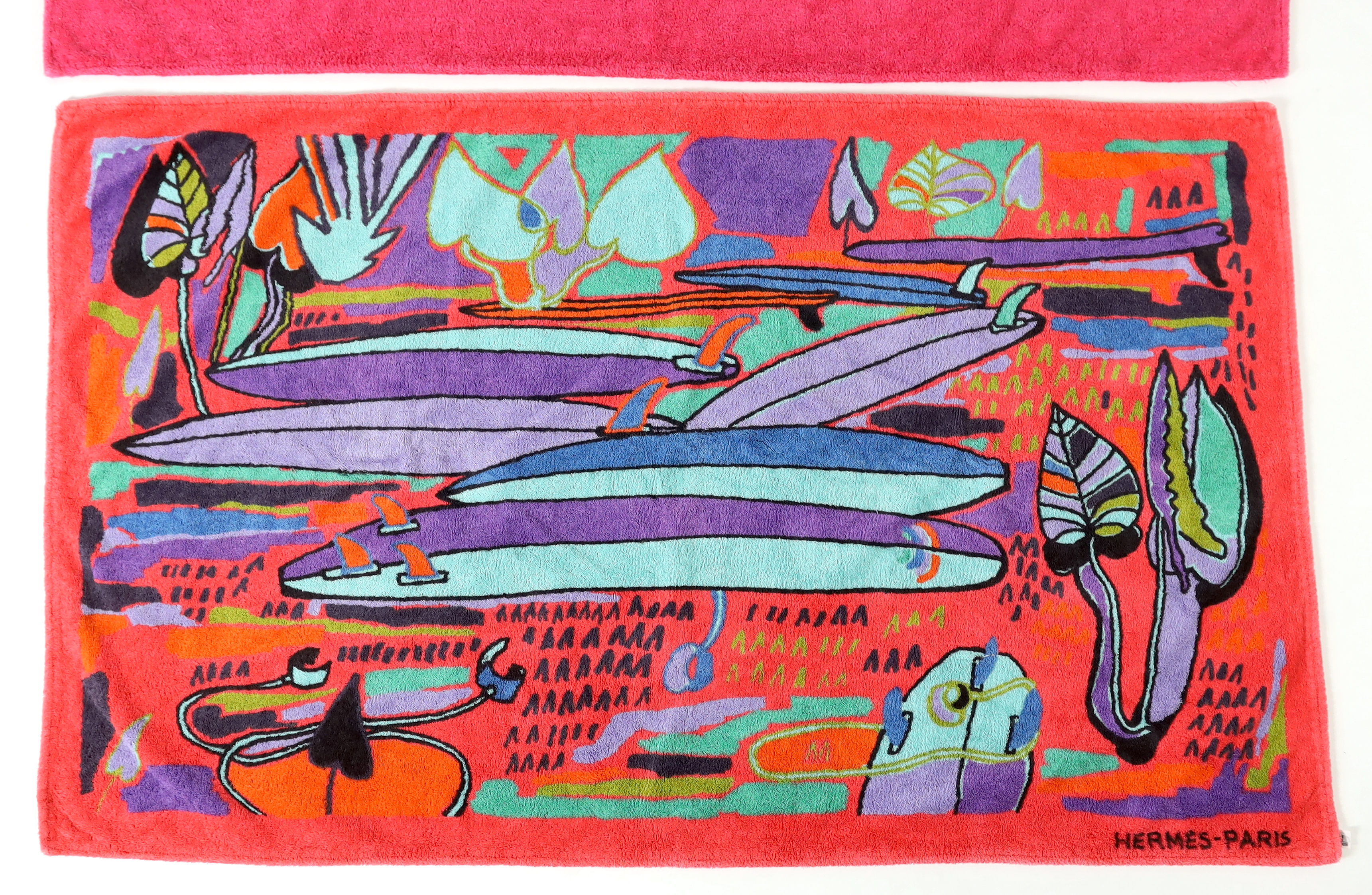 Two Hermès beach towels, 146cm x 88cm